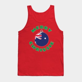 Merry Chrissie Australia Flag Christmas Ornament Tank Top